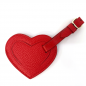 Preview: Trixi Gronau Coeur, leather luggage tag, red, front